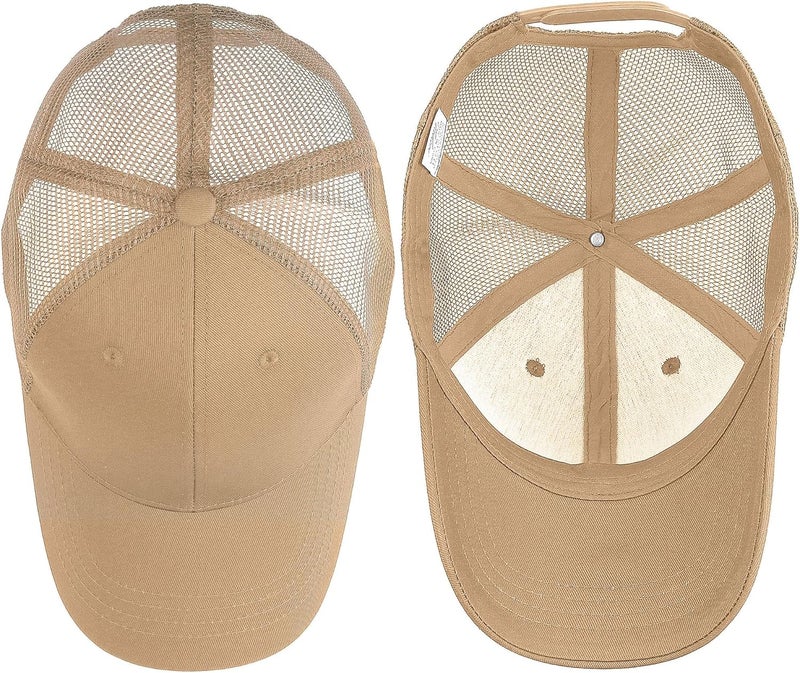 Falari Trucker Hat Baseball Cap Structured Plain Design 6 Panel, Adjustable Size - Image 4